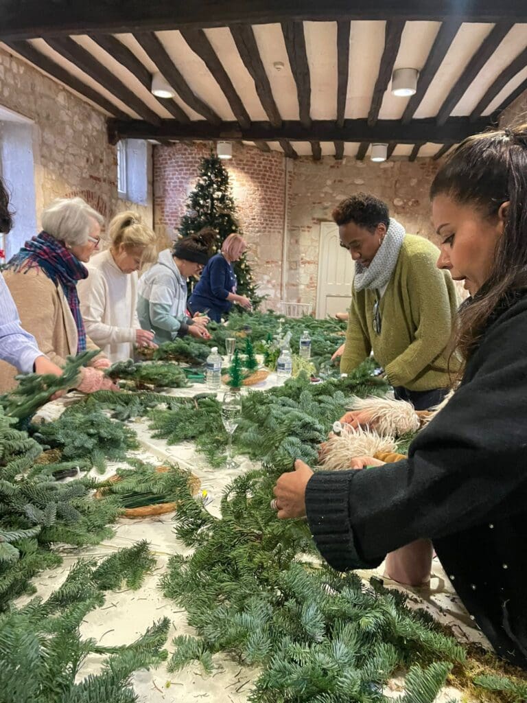 festive wreath making workshop